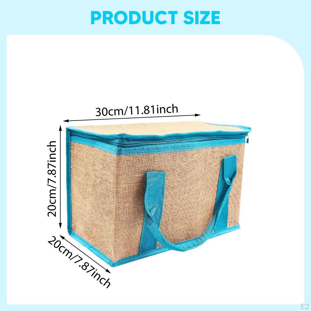Delivery Bag with Zipper Handle for And Cold Meals Carrying