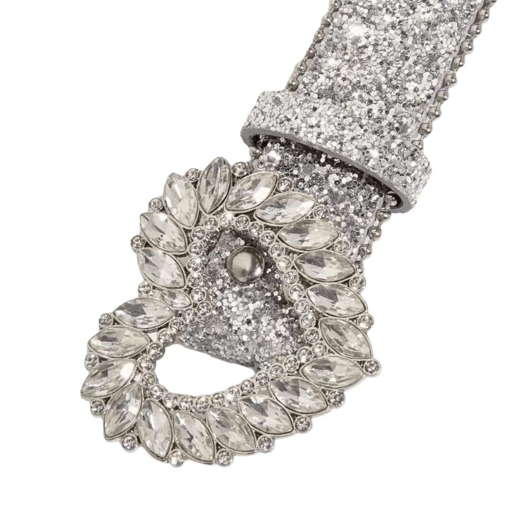 Vintage Bling Bling Sparkling Rhinestone Belt Glitter Versatile Love Buckle Belt Luxury Brand Design Waist Strap Women