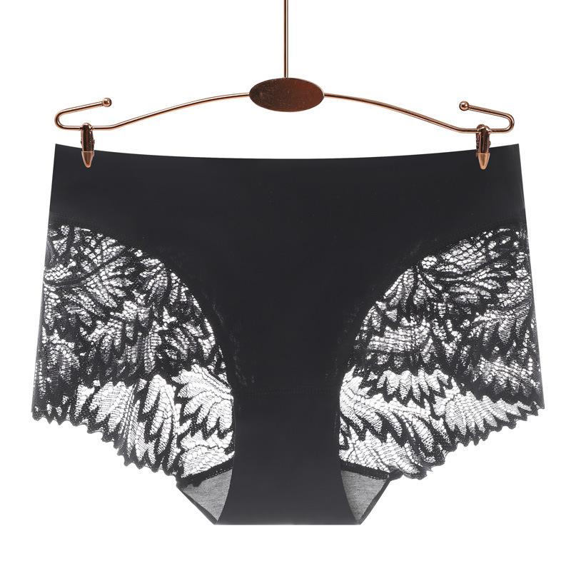 

Женское нижнее белье Silky Ice Silk с заниженной талией, утягивающие бедра, сексуальные кружевные трусики, антибактериальные, не оставляющие следов, треугольные трусики из графена XL чёрный