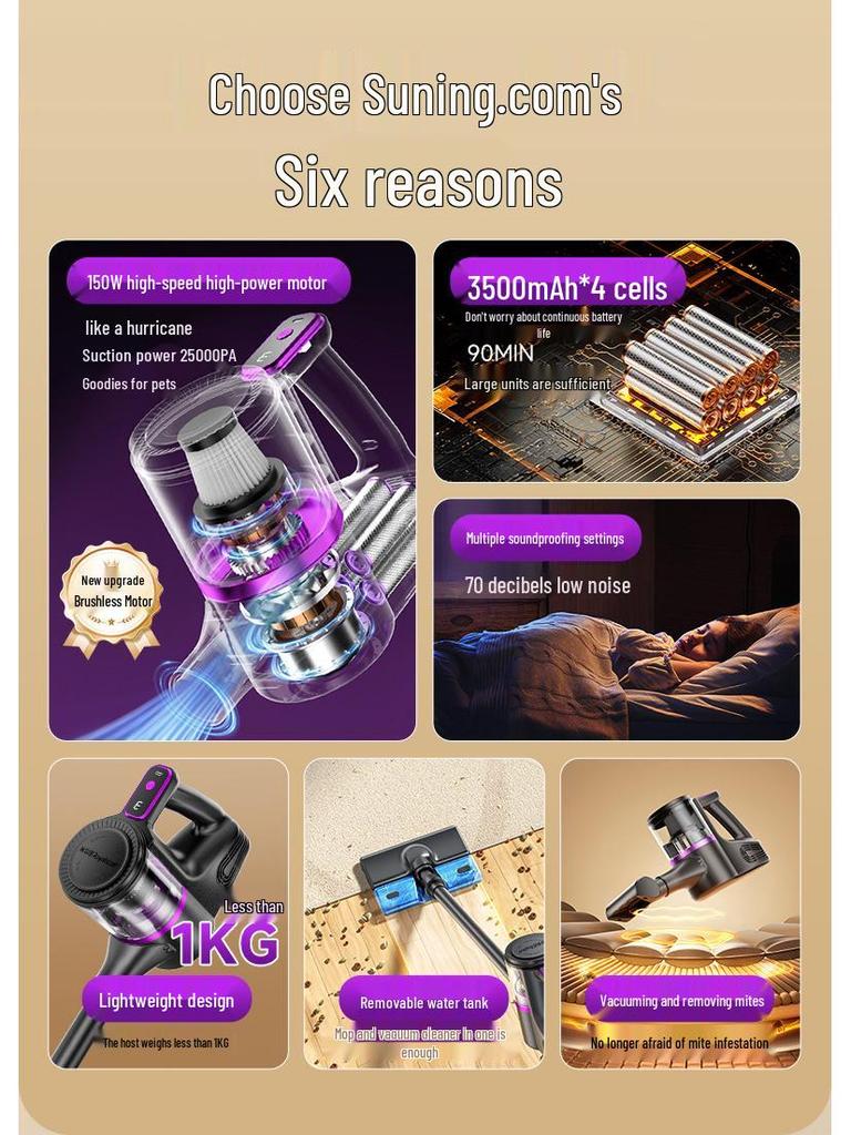 Cordless Handheld Vacuum & Mop All-in-One with Super Powerful Suction