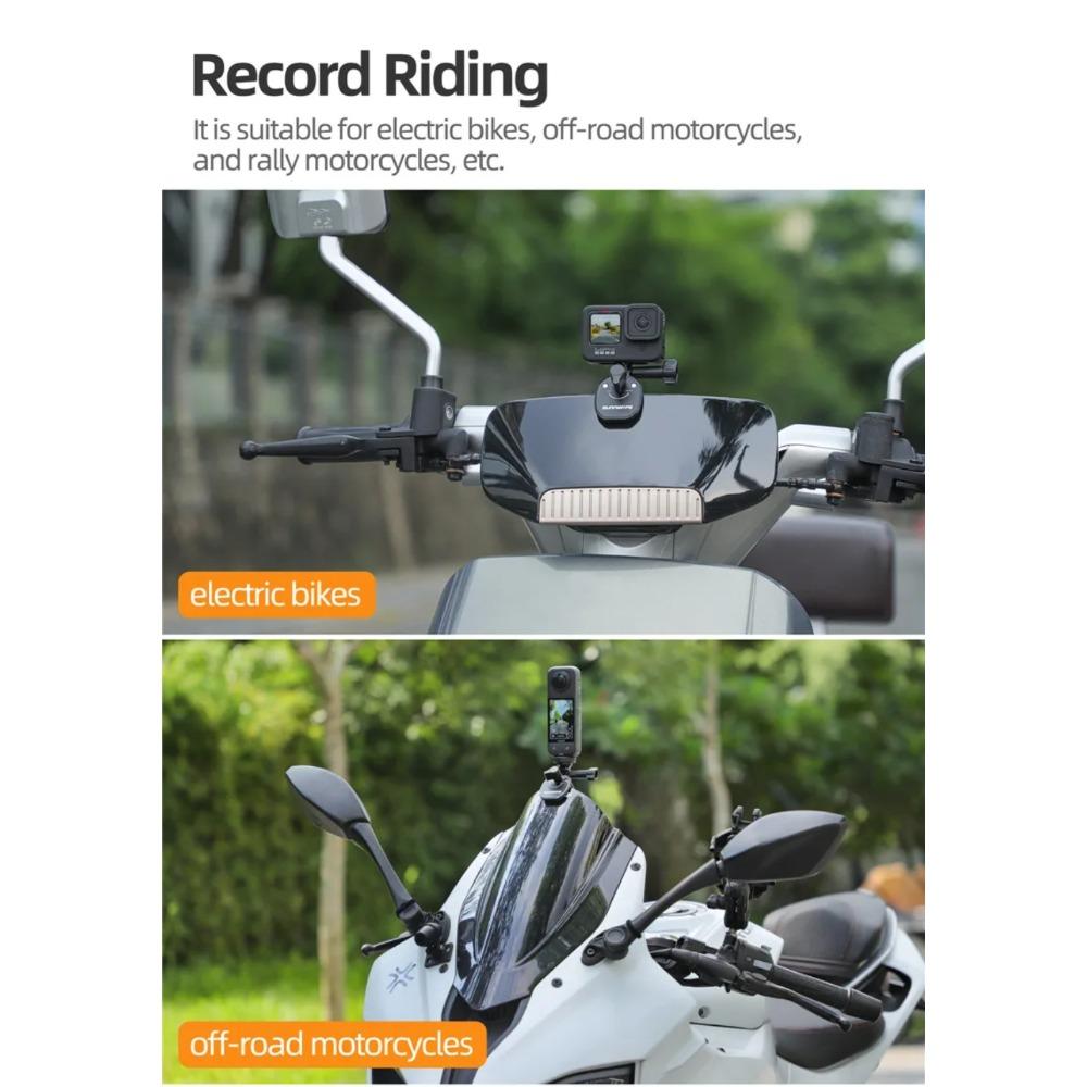 Aluminiumlegierung Motorrad Windschutzscheiben Clip Halter Halterung Kamera Halterung Universelles Motorrad Zubehör Für GoPro DJI OSMO Insta360 Sport Action Kamera