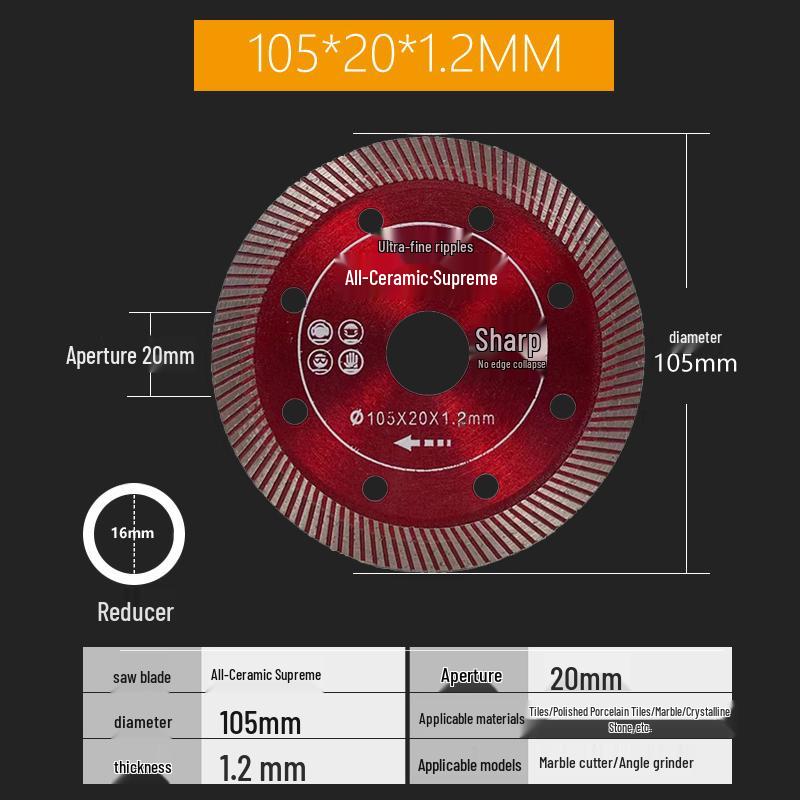 Diamond Saw Blade for Smooth Tile & Marble Cutting