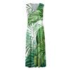 Women's Summer Fashion Hawaiian Print V-Neck Sleeveless Tunic Casual Dresses