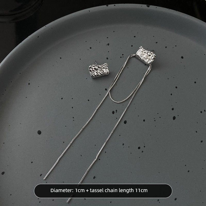 

Asymmetric Tassel Female Special-Interest Design Hot-Sale Earrings A Pair of 925 Silver Needles