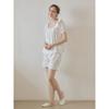 Lunaluz Women Cotton Frill Collar Short Sleeve Two Piece Pajamas