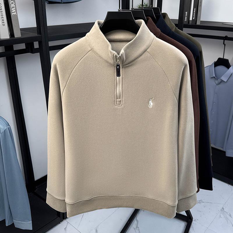 

Men s Sherpa Fleece Wool Blend Hoodie - 2025 Winter Collection, Warm & Thick Zipper Base Layer 4XL хакі