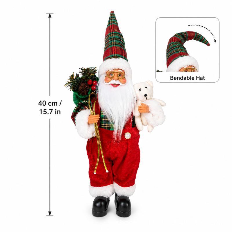 New Santa Claus Standing Figurine Christmas Decoration Window Display Ornament Home Decor Items And Gifts