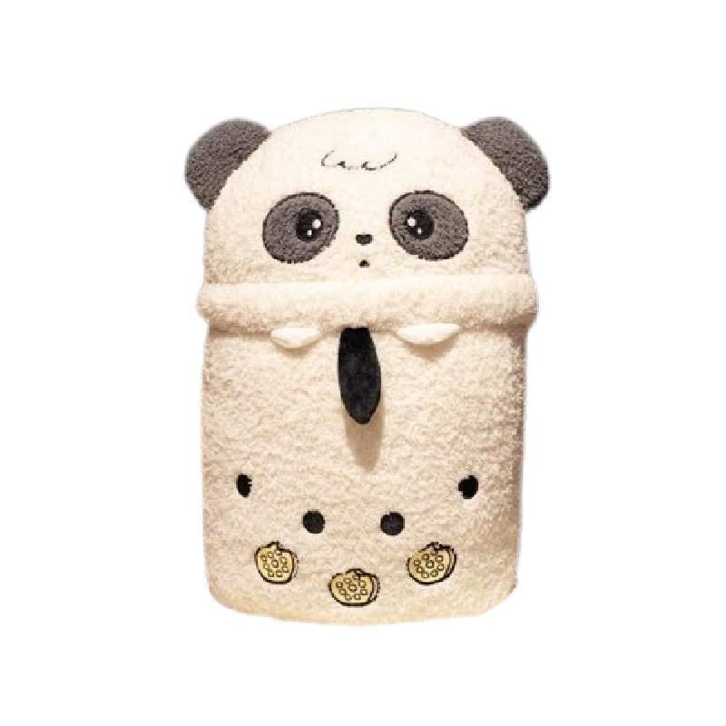 New Cartoon Animal Milk Tea Plush Pillow Blanket Two-in-one Blanket For Warmth And Comfort Perfect For Girls' Sleep Panda Design
