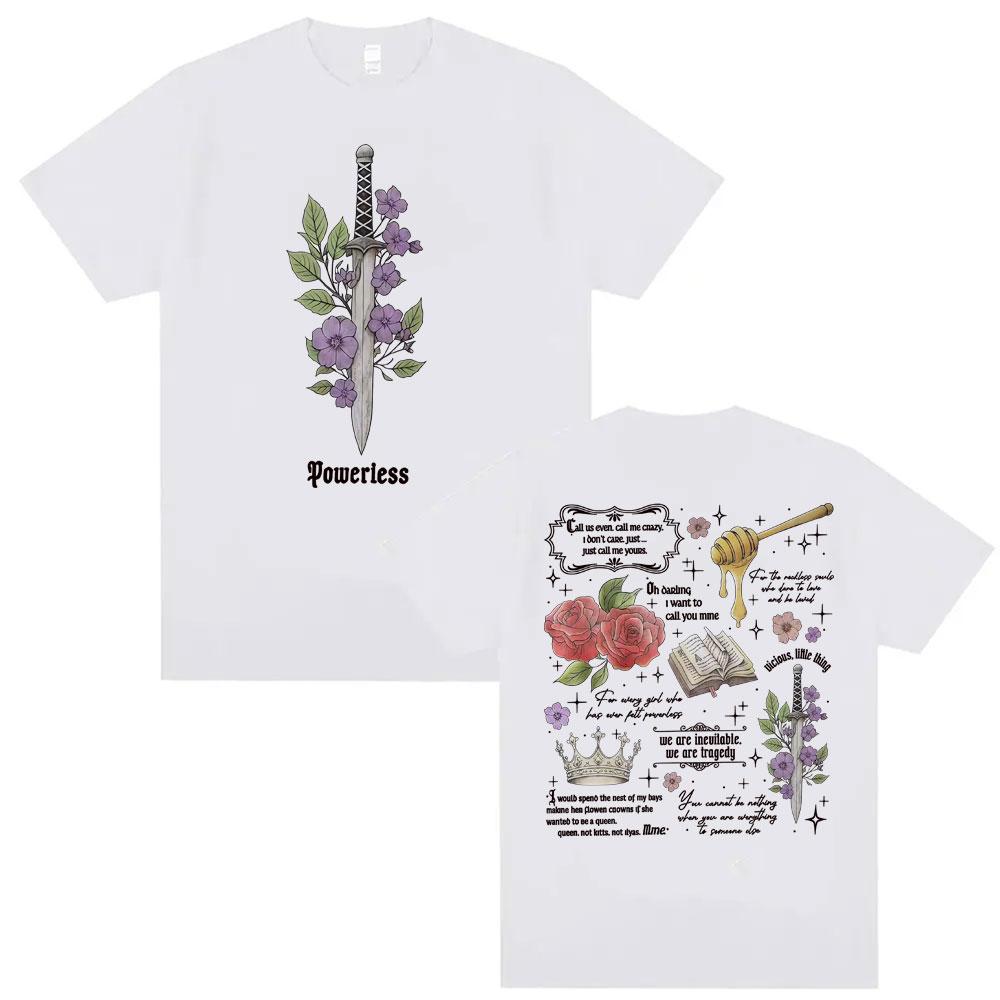 T-shirt Grafiche Powerless Bookish Kai Azer Ti Amo Citazioni Romantiche T-shirt Uomo Donna Moda Estiva Manica Corta T-shirt