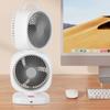 Neuer tragbarer kleiner Ventilator, doppelköpfiger, rotierender elektrischer Tischventilator, doppelschichtiger Umwälzventilator für den Haushalt