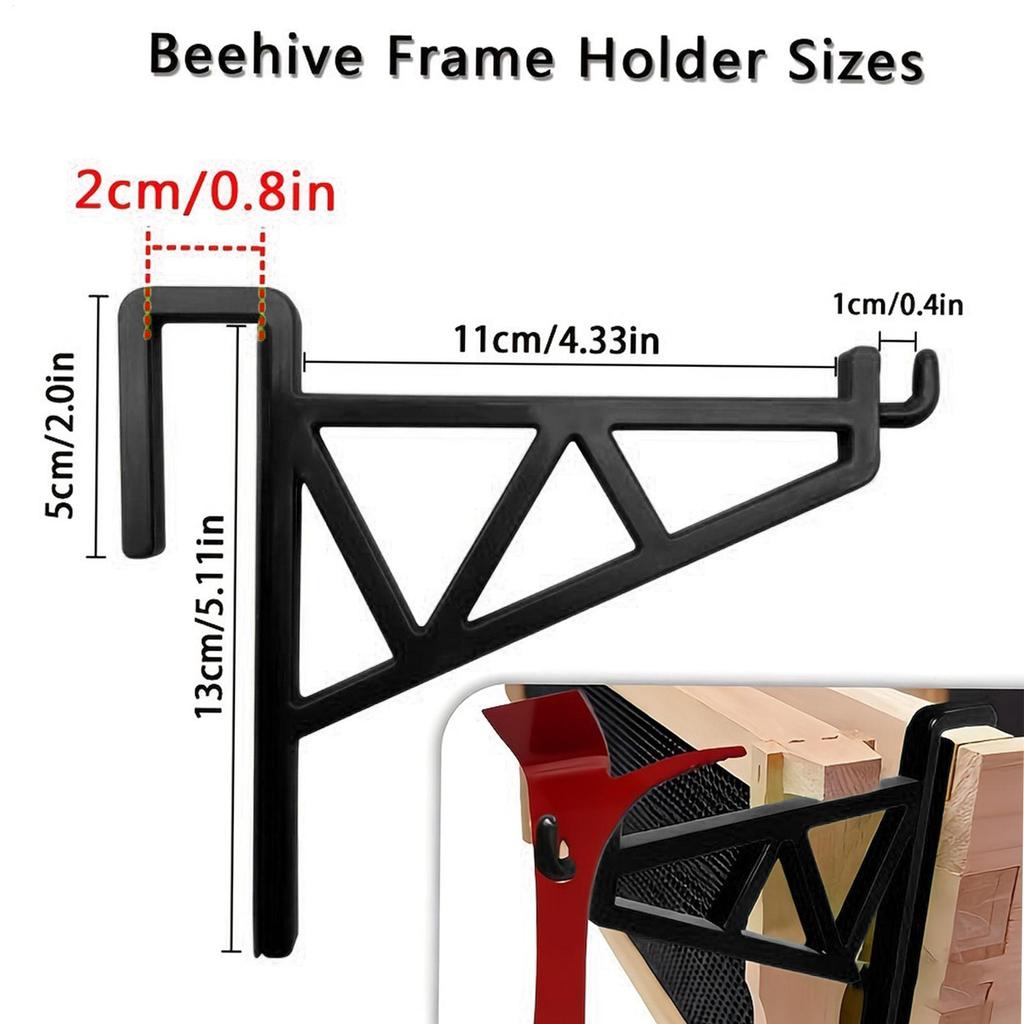2Pcs Bee Rack Heavy Duty Plastic Beehive Frame Holder Beekeeping Grip Frame Perch Stand Support Rack for Beekeepers Supplies