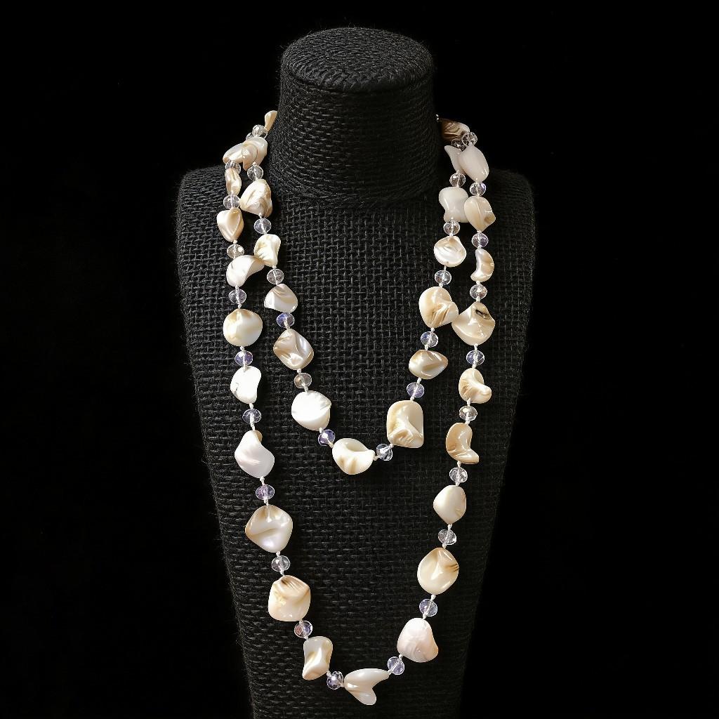 Shell Crystal Necklace 1.2 Meters Long Necklace Sweater Chain Fashion Versatile Necklace