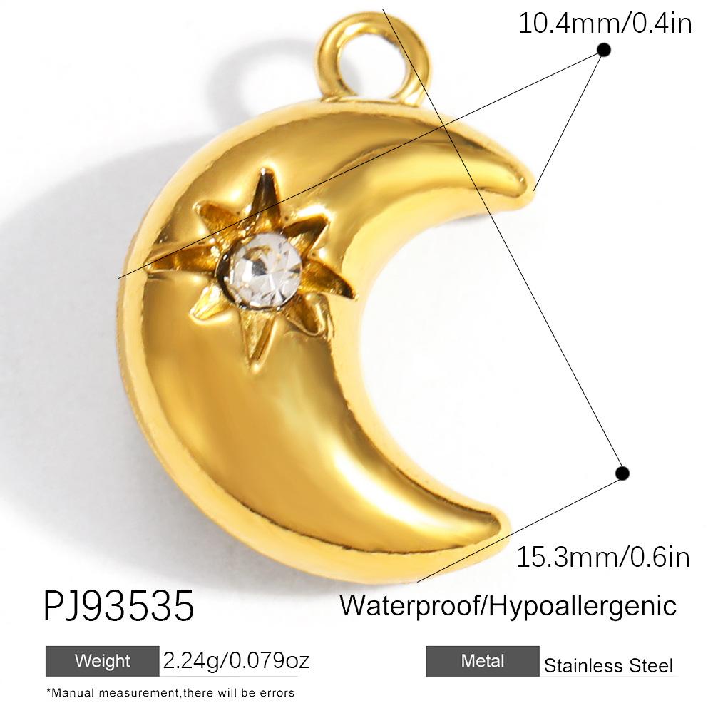 Heart Cat Dog Owl Oil Drop Ocean Style Pendants 18K Gold Plated Stainless Steel Charms Fashion Jewelry Gold Pendants