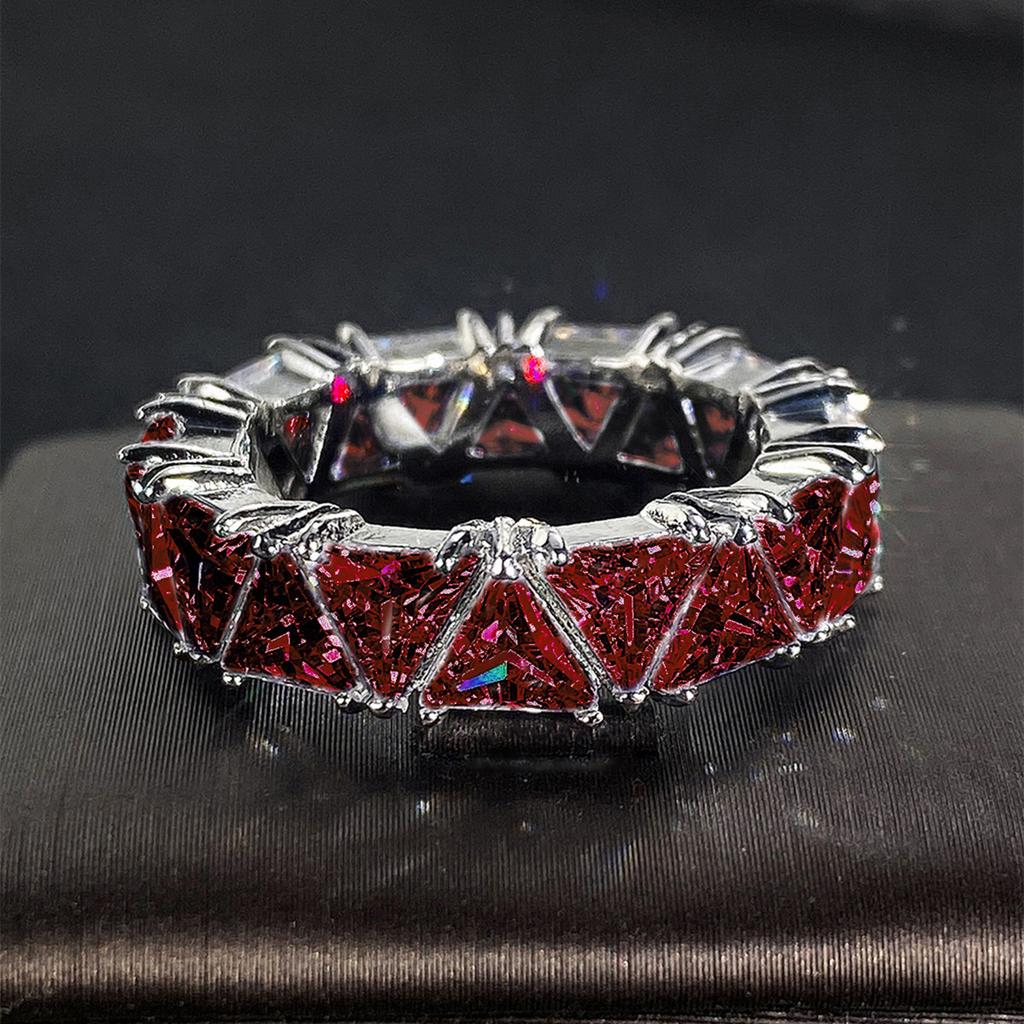 Nuova Fede Nuziale di Lusso Anelli di Promessa per Donna Design Unico Triangolare con Zirconia Cubica Alta Qualità Gioielli alla Moda Dropshipping