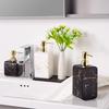 Modern Gold-plated Marbled Ceramic Lotion Bottle Shampoo Shower Gel Dispensing Empty Bottle Soap Dispenser Bathroom Accessories