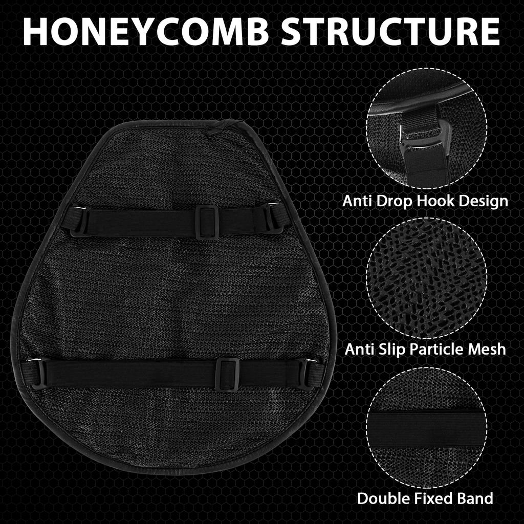 Motorcycle Seat Cushion Shock-Absorbing Anti-Slip Motorcycle Inflatable 3D Blow Air Cushion Pressure Relief Ride Pad Breathable