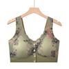Women Front Closure Wirefree Ultra Thin Vest Bra For Middle Aged Women