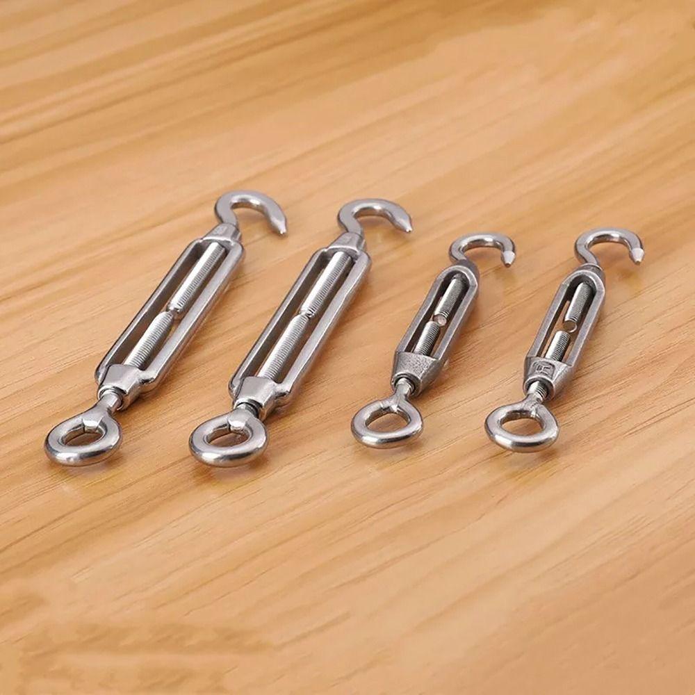 1 Pezzo Tenditore per Fune Metallica con Ganci e Occhielli M4/M5/M6/M8 Acciaio Inossidabile 304 Dispositivo di Tensione Linea Oc Oo Cc Tipo Regolabile