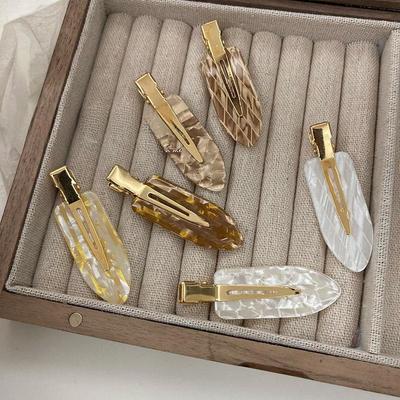 Korean Acetic Acid Seamless Hairpin for Side Bangs – Celebrity-Inspired Hair Clip Accessory