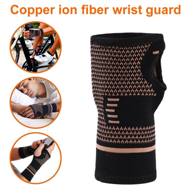 1PCS Copper Compression Wrist Guard: Arthritis Gloves, Elastic Palm Support for Fitness