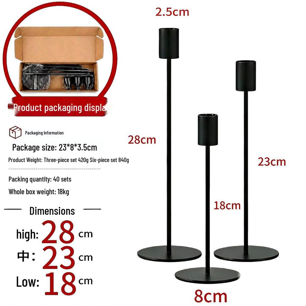 European Style Nordic Metal Candle Holder for Parties and Hotels