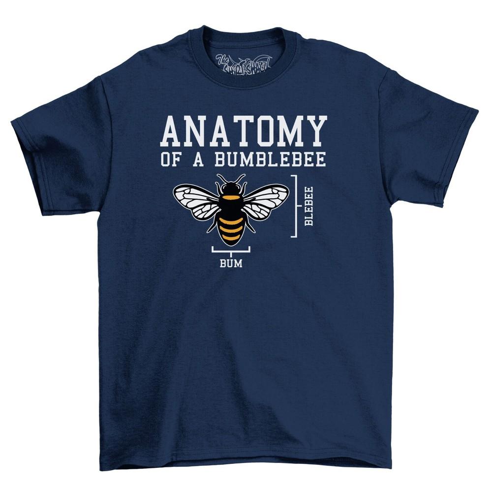 

ShirtShack Anatomy Of A Bumblebee Men s Funny T-Shirt 100% Cotton Black Shirt S