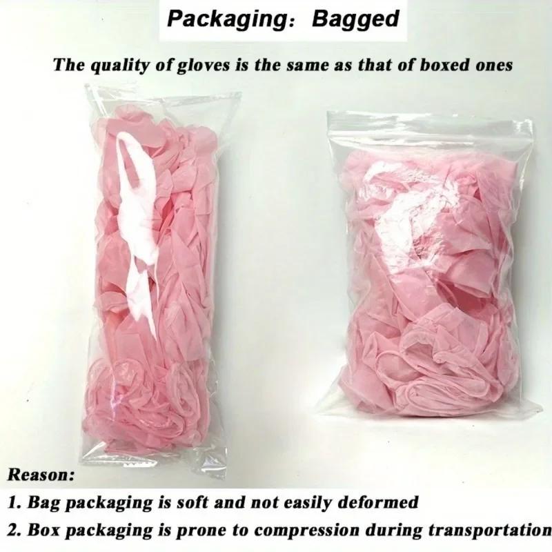 20/50/100PCS Pink Nitrile Gloves Household Cleaning Nitrile Gloves Kitchen Cooking Petcare Beauty Nail Multifunctional Tool