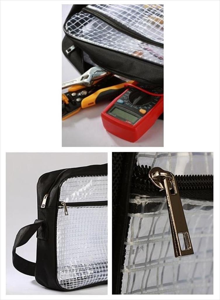 GJTr Engineer Bag, Anti-Static, Transparent, Cleanroom, Large, A3 Size, Shoulder Bag, No Fluorescent Strip