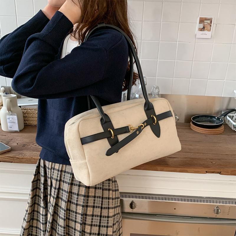 Korean Style Brand Design Shoulder Bag New Suede Matte Pillow Bag Simple And Versatile Handbags High-end Fashionable Casual Bags