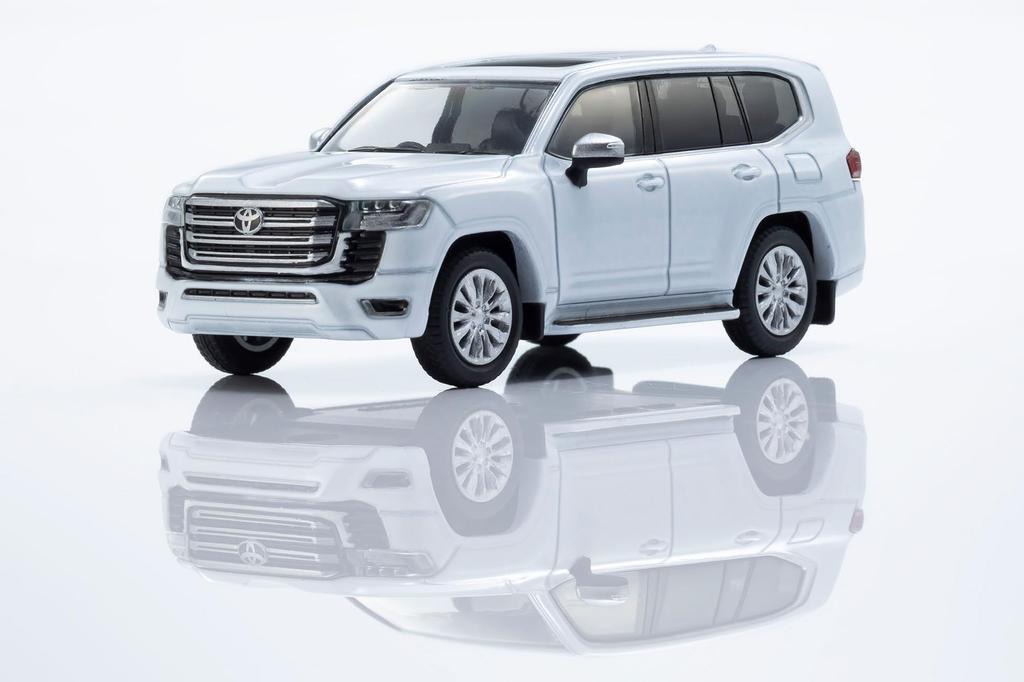 Kyosho KYOSHO MINI CAR BOOK Toyota Land Cruiser Precious White Pearl Finished Product & No.14 1/64