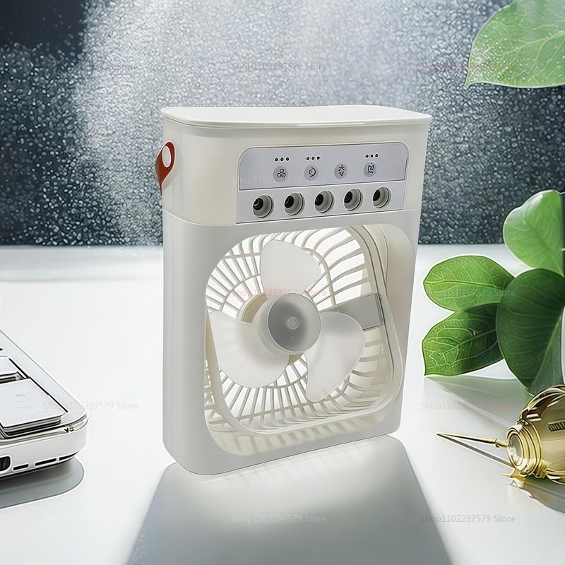 Neuer 3-in-1-Ventilator, Klimaanlage, kleiner Haushaltsluftkühler, LED-Nachtlicht, tragbarer Luftbefeuchter, Lufteinstellventilator, Büro- und Heimventilator