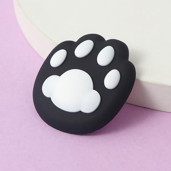 2Pcs Cat Paw Door Handle Stopper Self-Adhesive Silicone Door Knob Stop Wall Protector Quiet Shock Absorbent Wall Bumper Anti-collision Pad