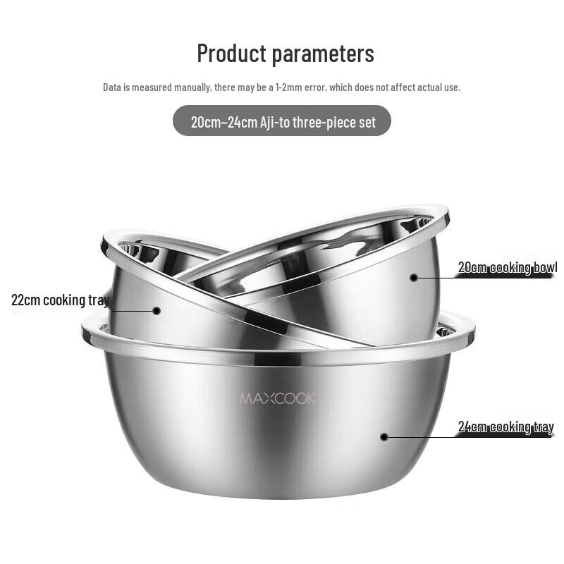 MAXCOOK Stainless Steel Mixing Bowl Set