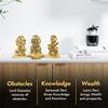 God Idols for Pooja | Metal Antique Ganesh laxmi Saraswati Sculpture Murti for Home Decor | Decorative Platter with Diya Ganpati