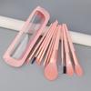 10 Pink Makeup Brushes with Cover Brushes Portable Soft Foundation Brushes Loose Powder Brushes Eyeshadow Brushes Makeup Tools