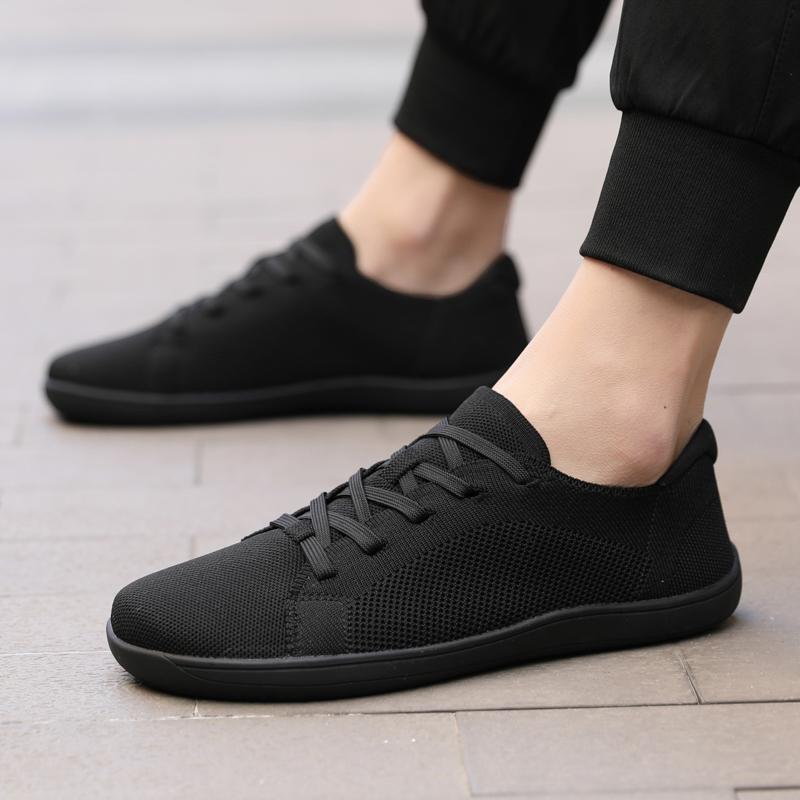 Wide Toe Casual Sports Shoes Minimalist Barefoot Walking Shoes Gym Training Sneakers Light Elastic Flats