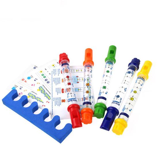 Water Flute Toy Kids Children Colorful Water Flutes Bath Tub Tunes Toys Fun Music Sounds Bathtub Shower Pool Bathroom Toy