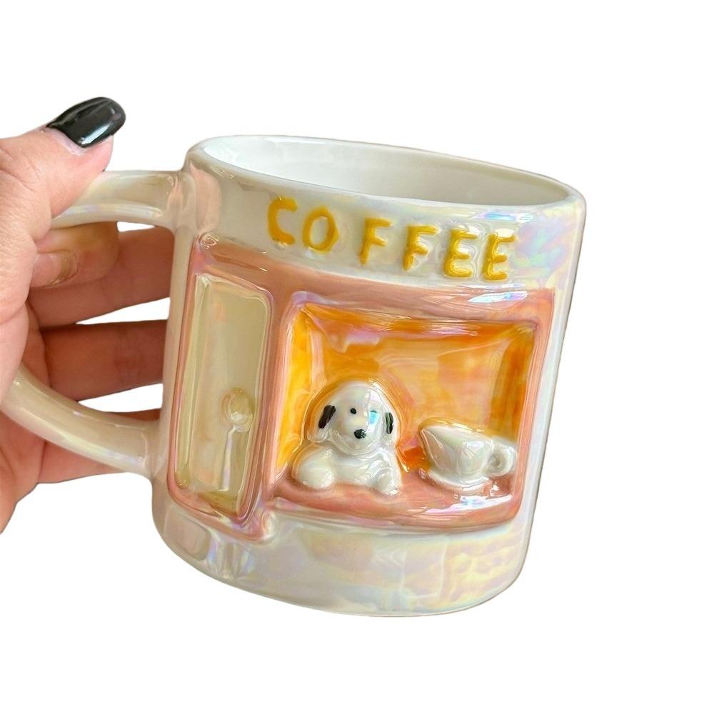 Cartoon Coffee Mug 320 ml Tea Cup Water Cup Puppy Ceramic Milk Cup Valentine's Day Present
