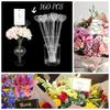 160/240pcs Plastic Heart-Shaped Flower Card Holders Clear Elegant Tabletop Display Stands for Card Photo Citrus Flowers Weddings