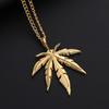 Gift Fashion Titanium Steel Rock Punk Retro Hip Hop Choker Leaf Pendant Maple Leaf Necklace