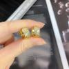 Women's Earrings Round Retro Hoops Jewelry Gold Color Zircon Small Ear Ring Vintage Female Accessories LAMOON