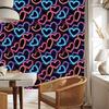 Neon Glitter Hearts Wallpaper Black and Burgundy 50x1000