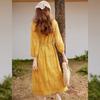 Pastoral Hollow-out Cotton Maxi Dress