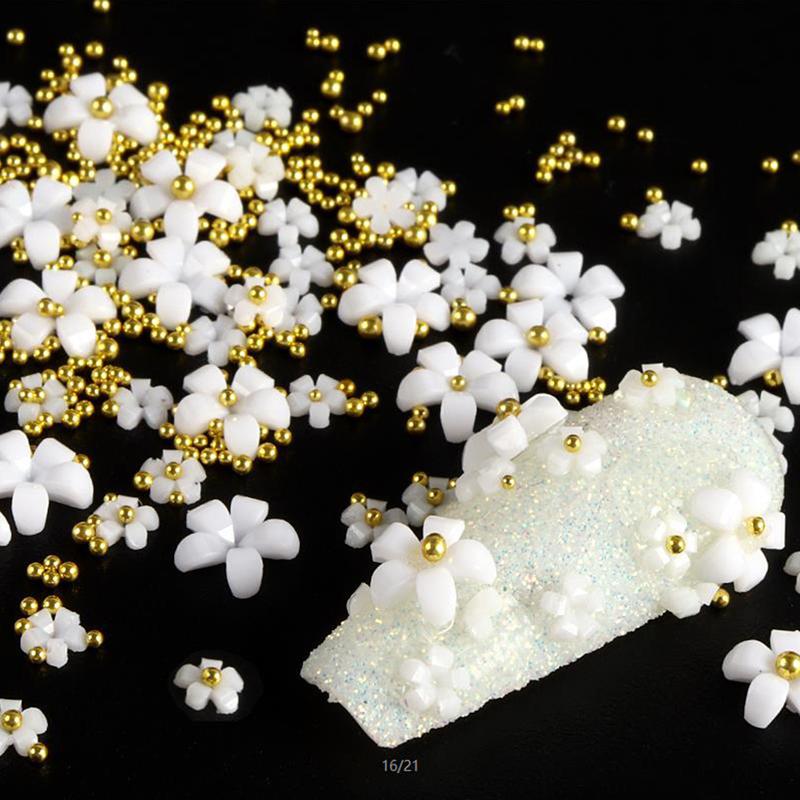 Acrylic Flower Nail Art Decoration Rhinestones  Manicure Accessories Nail Design