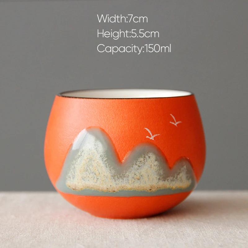 

Керамическая чашка для чая «Кунг-фу» в китайском стиле, креативные керамические чашки для эспрессо, фарфоровая чашка для кофе, чашка для послеобеденного чая, 1 шт. 1pcs