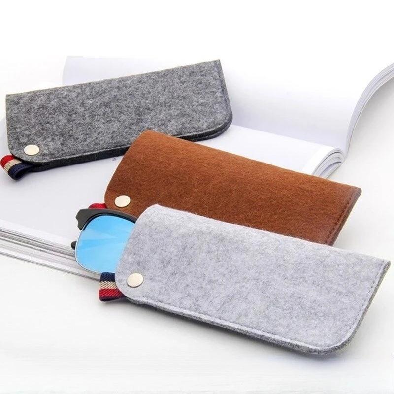 High-Quality Minimalist Felt Eyeglass Bag Portable Ultra-Light Sunglass Case for Men and Women 5 Colors Eyeglass Protective Case