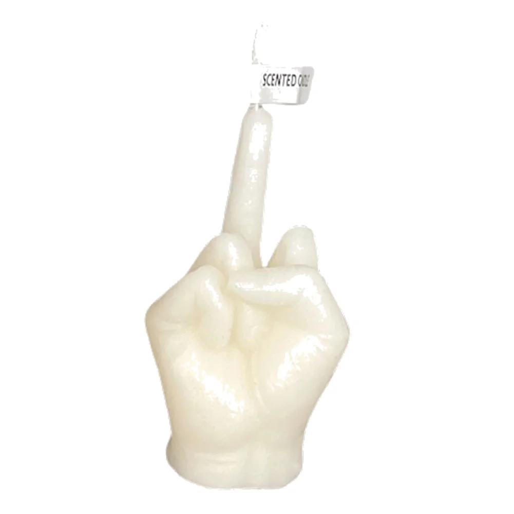 Middle Finger Scented Candle Creative Candle Fragrance Candle Middle Finger Shaped Model Scented Candle for Bedroom Living Room