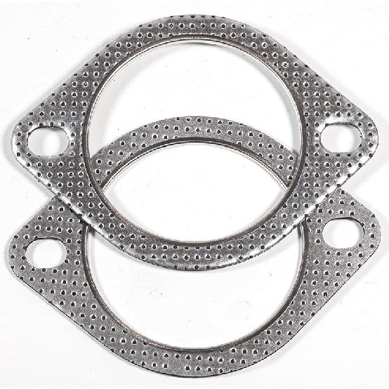 BEONEO-120-07610-0002 (3 Inch)-2 Bolt MLSG High Temp Exhaust Gasket 3" I.D. (Qty 2) - Heavy Duty be made of Metal And Fiber Laminate.