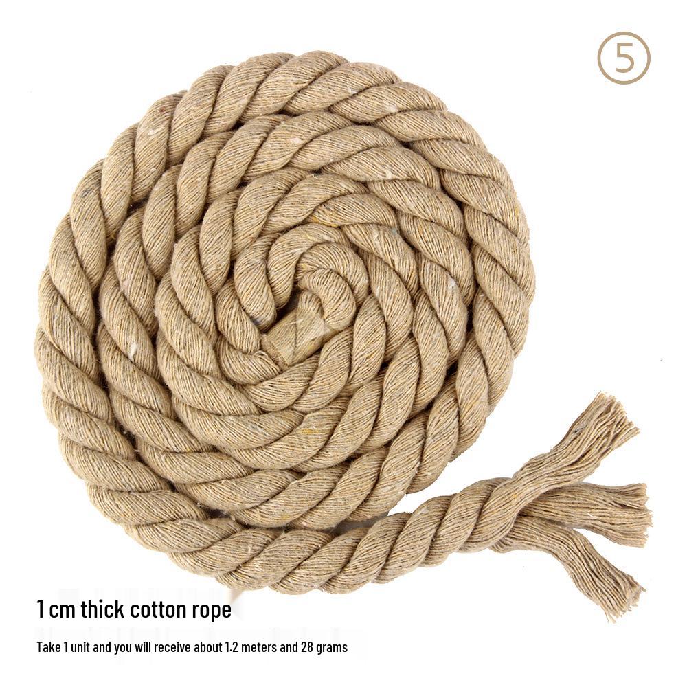 10mm Colored Cotton Rope - 1cm Thick Braided Rope for DIY Crafts, Weaving, Curtain Bundling, and More