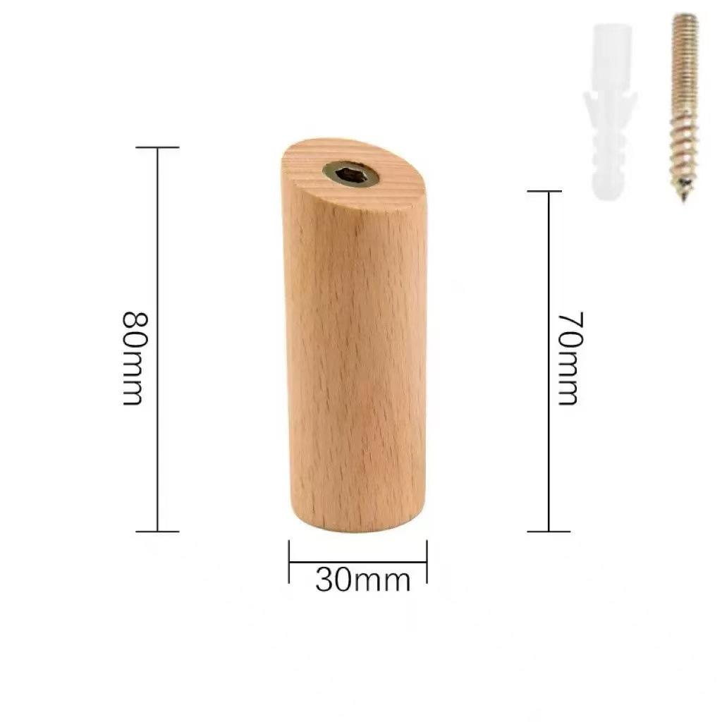 Walnut Solid Wood Coat & Hat Hook: Original Finish